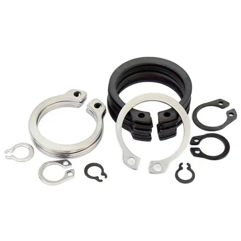 

M6 to M30 304 Stainless Steel Black Steel Shaft Hole Retaining Snap Ring Washer Bearing Inside Internal Circlip