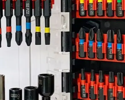 

45-piece High-strength Magnetic Screwdriver Set With Multiple Alloy Screwdriver Types And Sizes, Featuring A Sliding Lock Storag