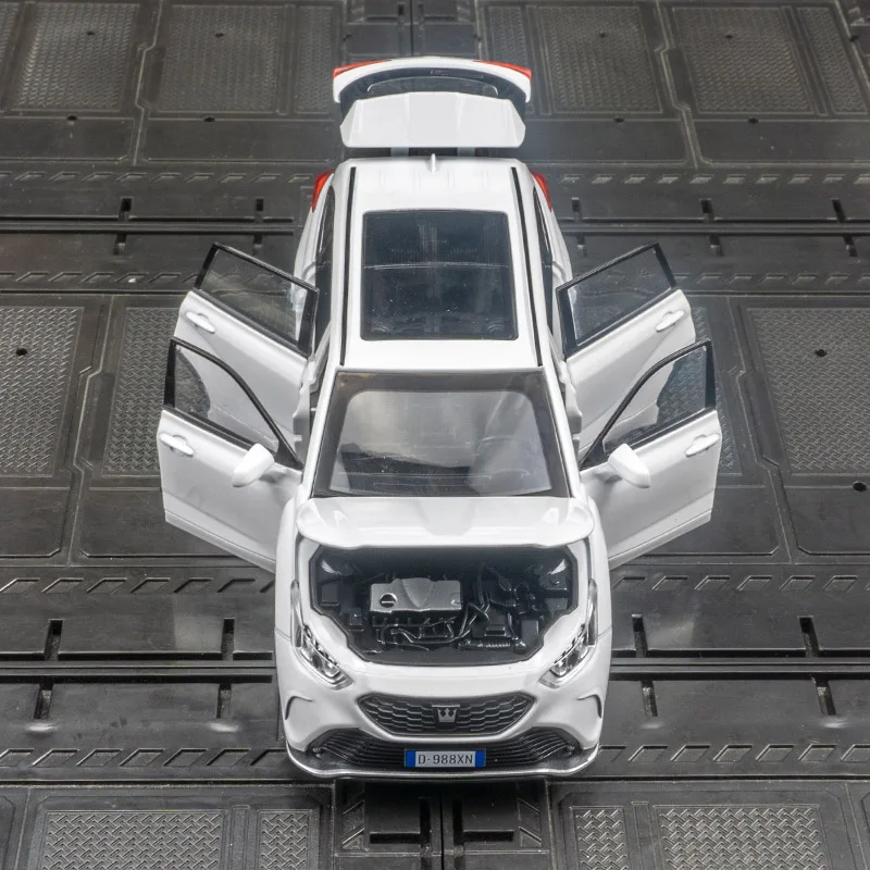 1:32 Toyota Crown Land Cruiser aleación todoterreno vehículo modelo accesorios de coche puertas y tapas de motor puede abrir juguetes para niños