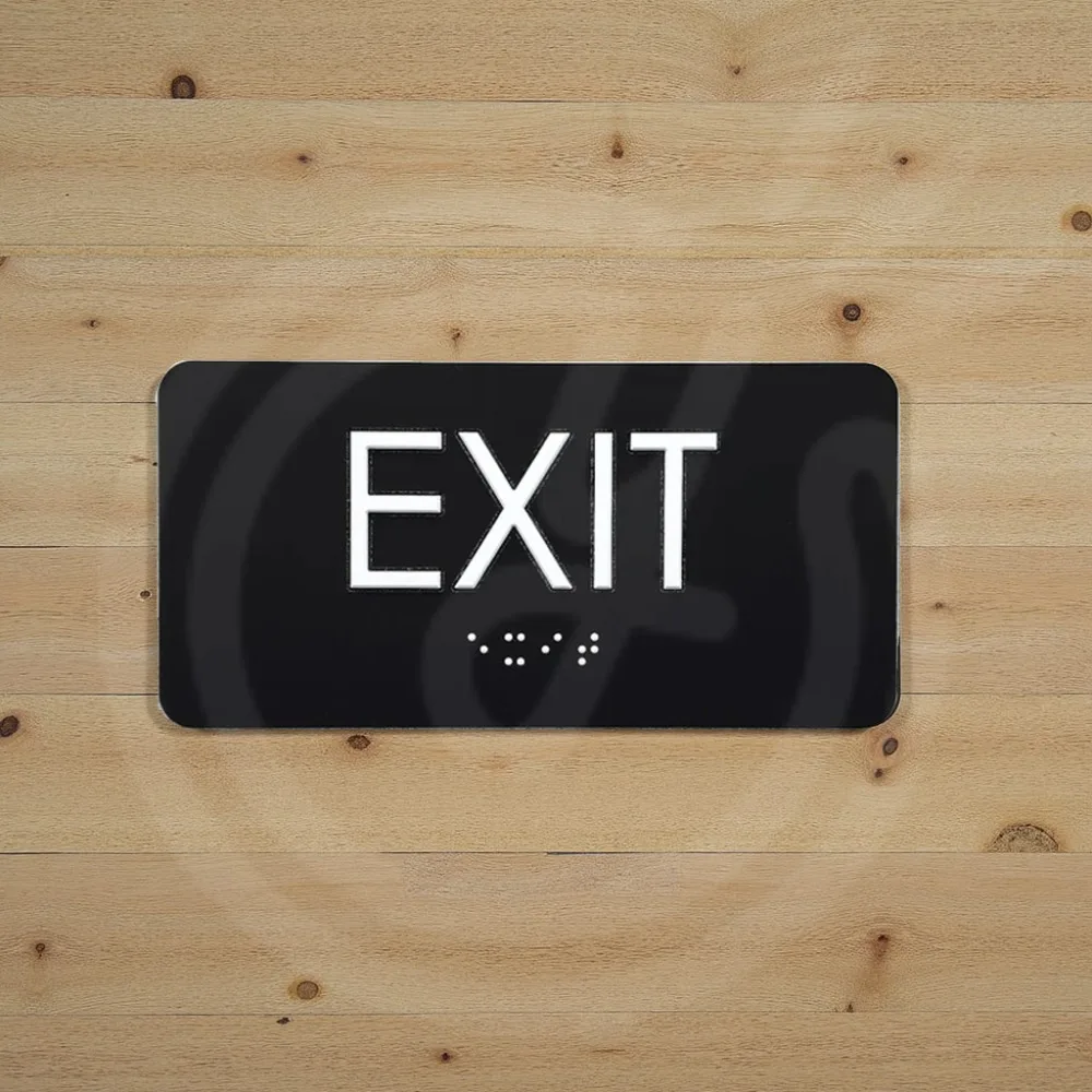 맞춤형 출구 점자 표시 아크릴 장애인 접근 가능 텍스트 인쇄 ADA 준수 표지판 촉각 기호 표시 내비게이션