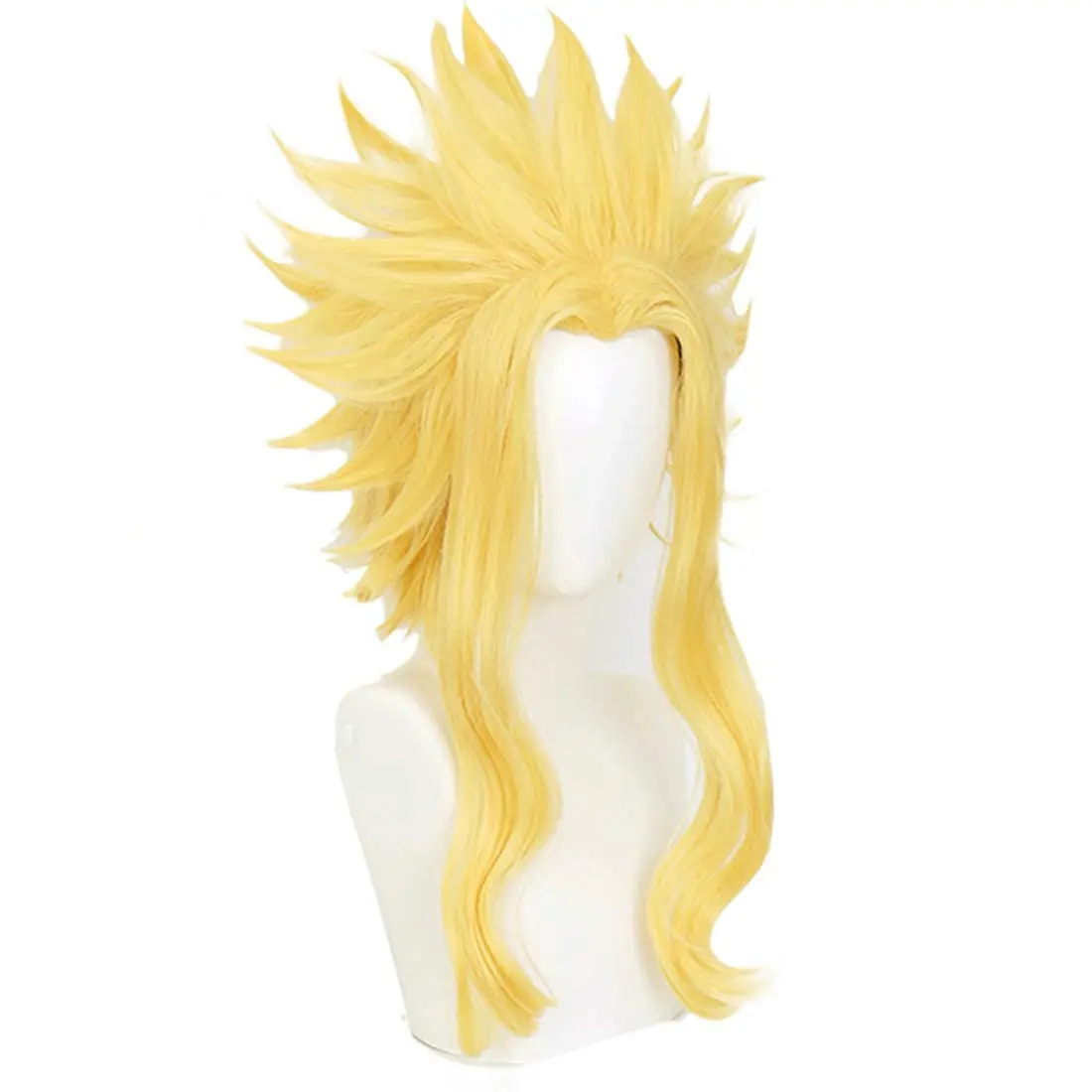 All Might Cosplay Perücke Männer Flauschige Goldgelbe Perücke Cosplay Anime Cosplay Perücke Hitzebeständige Synthetische Perücken