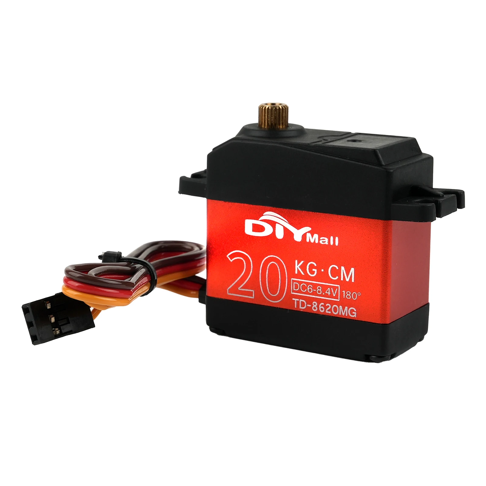 20kg.cm Digital Padrão RC Servo DC6-8.4V Metal Gear Alto Torque 180/270/360 °   Servo motor RC para aeronaves de carros robôs 1/8 1/10