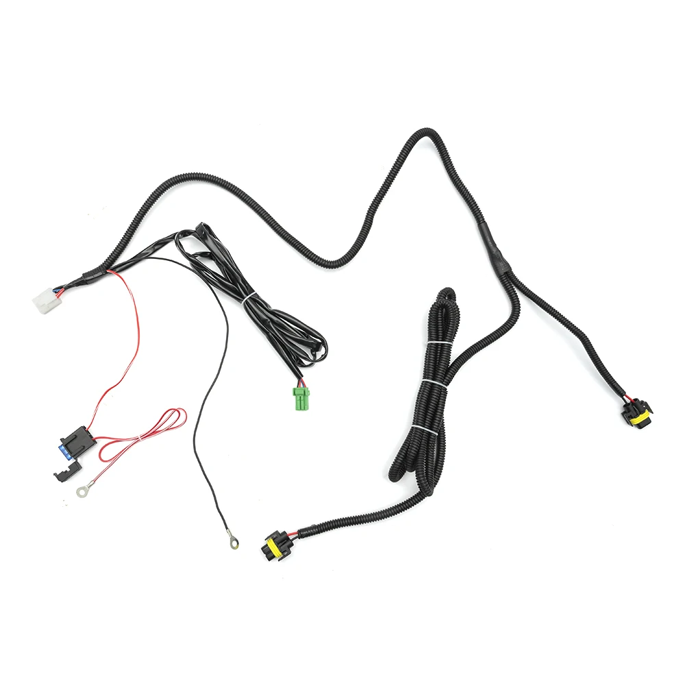 H8 H11 Fog Lights Wiring Harness For Toyota Land Cruiser 100 120 Hilux Prius 4Runner Highlander Tacoma Tundra Lexus LX470 Switch