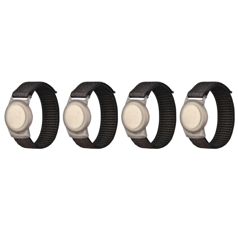 

4X Kid Wristband Compatible With Airtag, Protective Case For Air Tag GPS Tracker Holder With Nylon Bracelet G-TCE