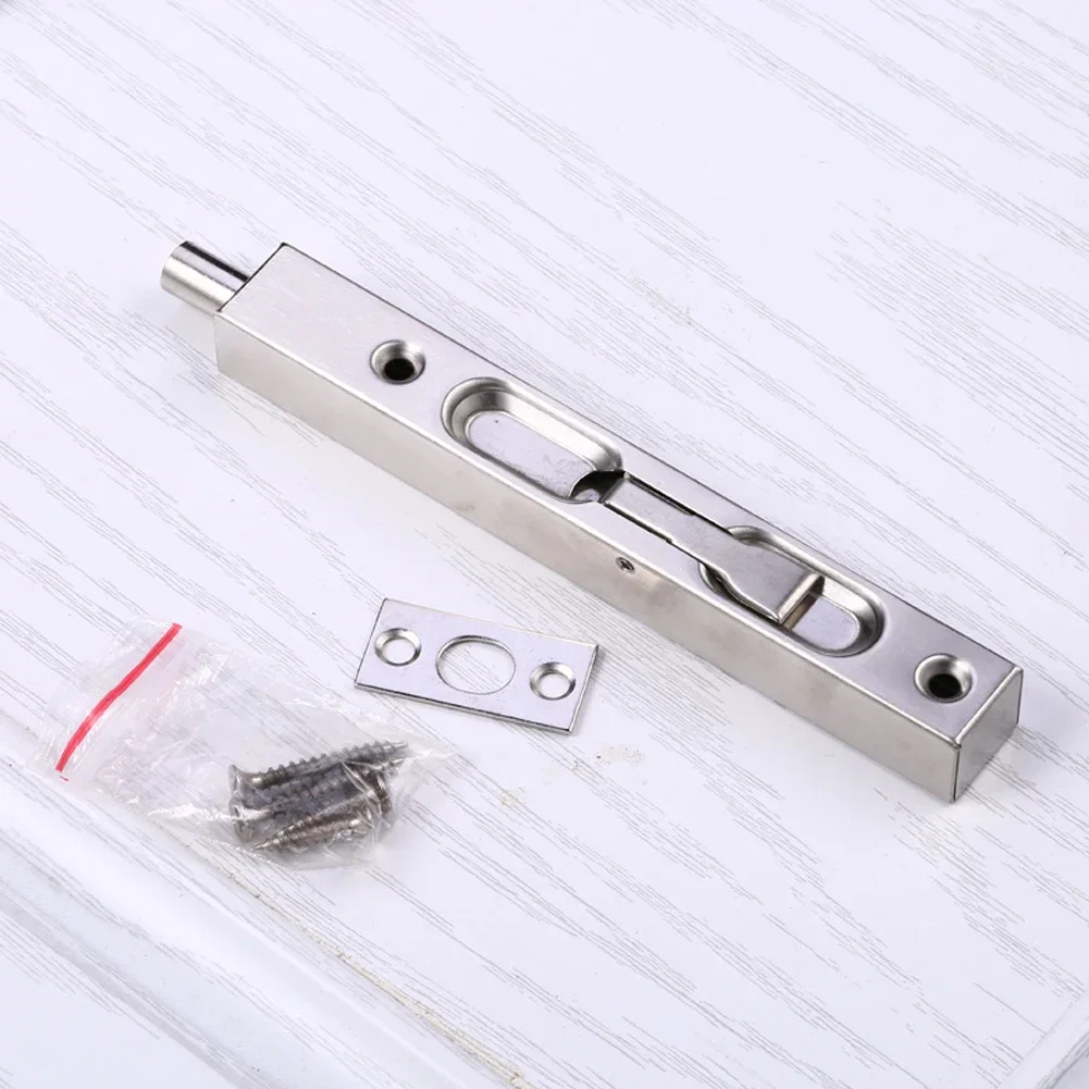 Door Hardware Flush Bolt For Double Opening Door High Tension Spring Hold Bolt Modern Design Stainless Steel Brand New