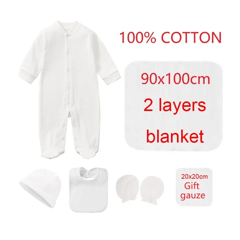 3 Pieces Newborn Baby Clothing Set Romper Bonnet Towel Sleepsuits Jumpsuits Growings One-Pieces Sleepers Grows Roupa Wholesale
