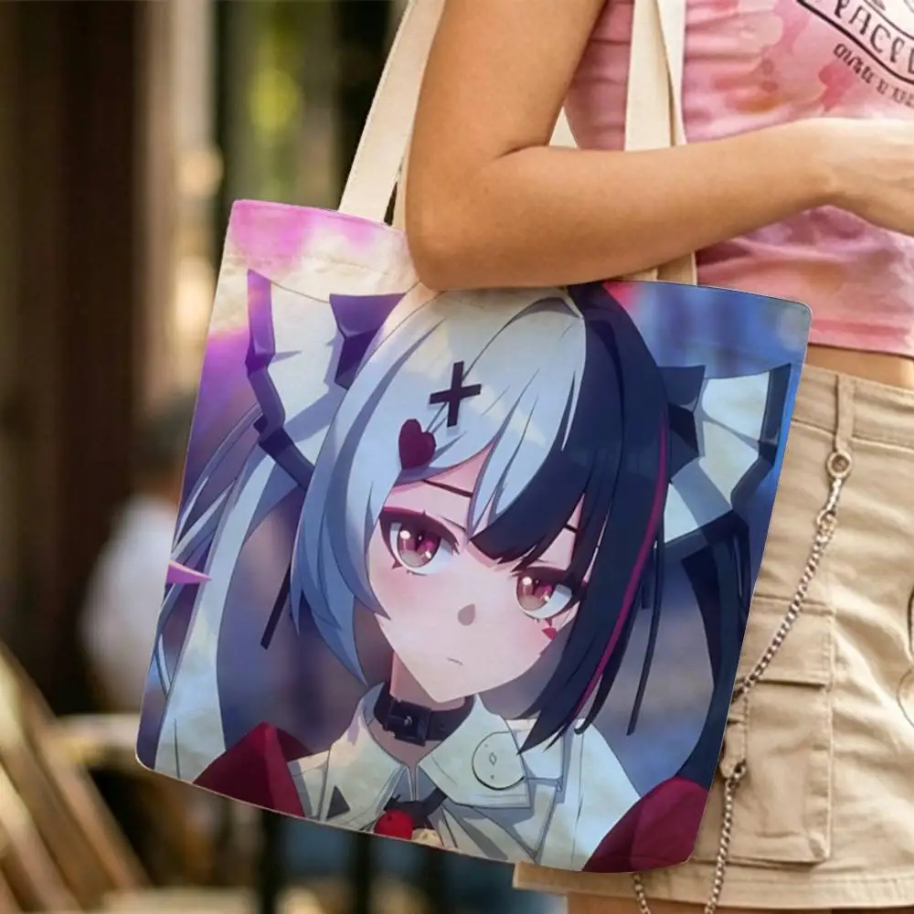 Vampire Girl L-Lacrimosa Game NTE Waterproof Lined Canvas bags suitable for going to class, shopping, gifts, and commuting