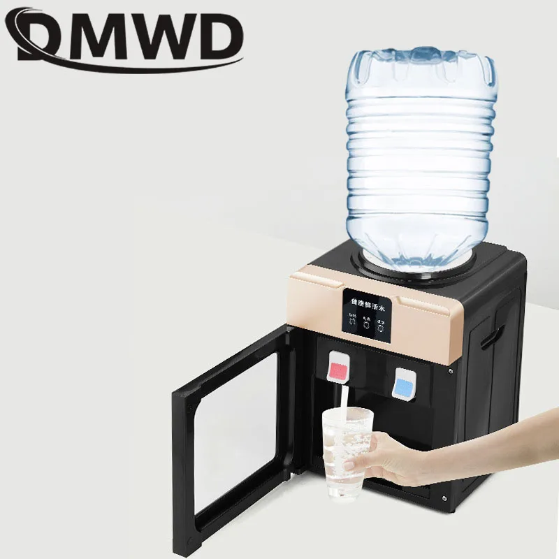 DMWD Household Water Dispenser Warm Hot Cold Pump Fountains Machine Instant Heating Desktop Gallon Drinking Bottle Tap Faucet