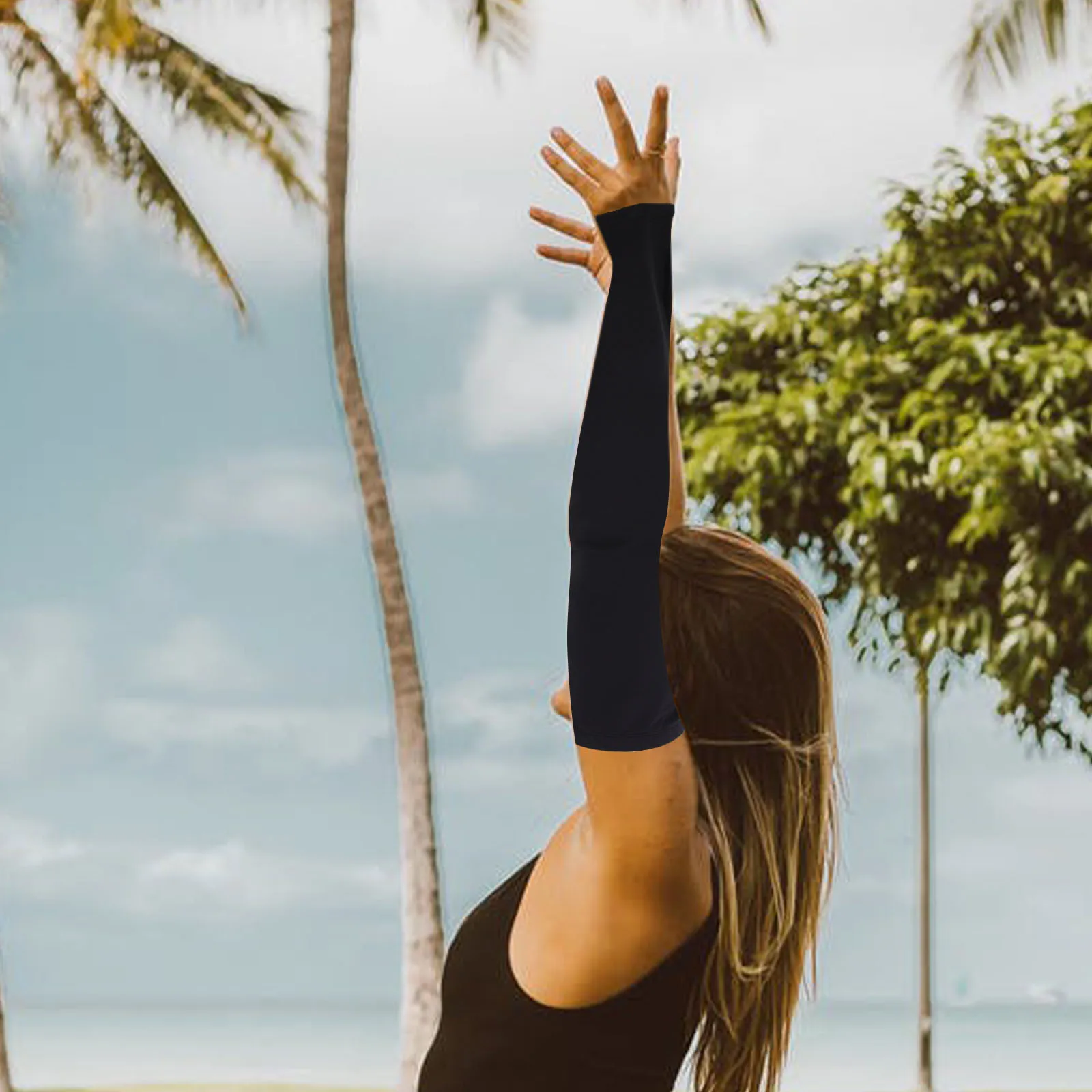 

Sun Protection Sleeve Cooling Arm Sleeves UV Cover Outdoor Sports Adults for Men Sun-Resistant Oversleeve and Women