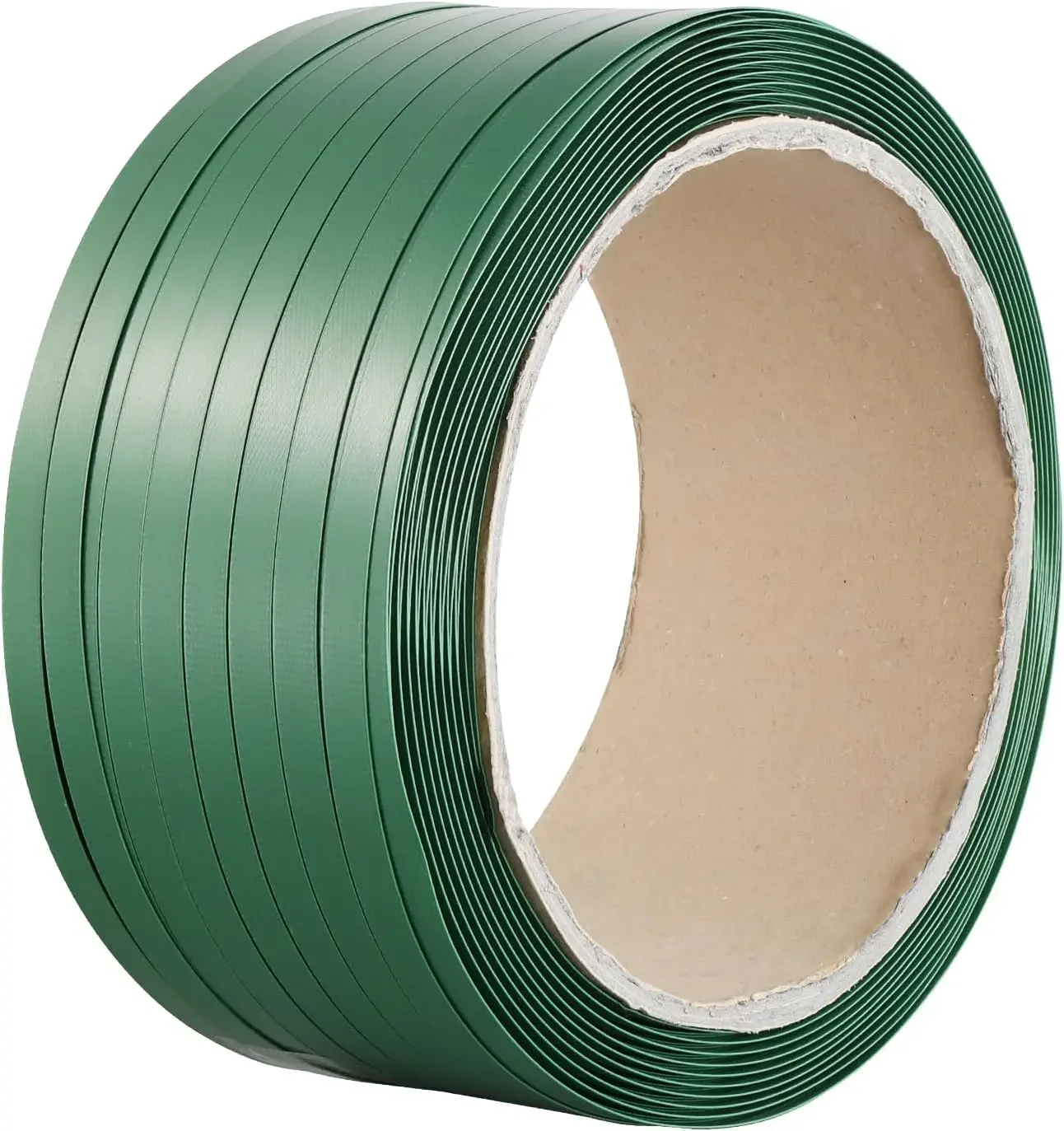 

Packaging Polyester PET Strapping Roll, 1000' Length x 0.63" Width x 0.03" Thickness, 992 lbs Break Strength, Green