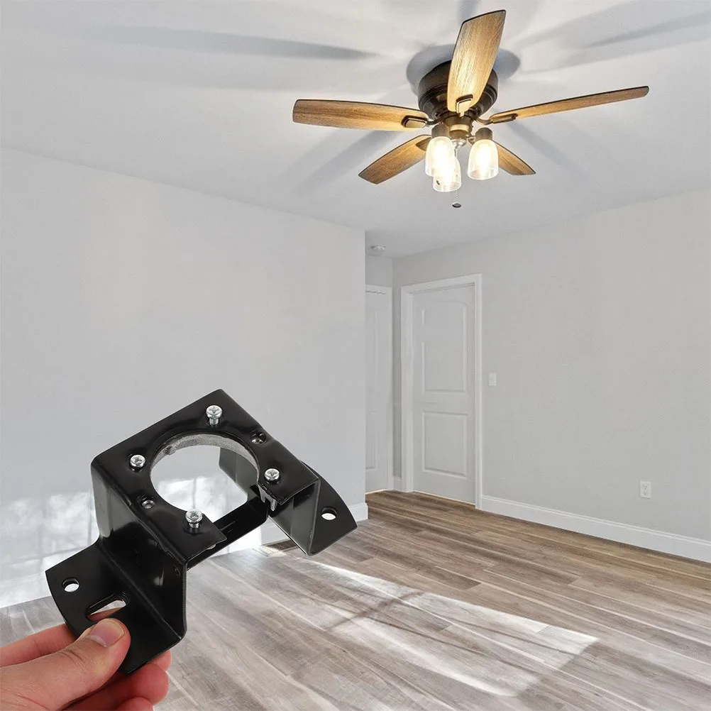 

2Pcs Universal Ceiling Fan Mount Part Iron Bracket Replacement Fan Installing Accessory with Stable Mount
