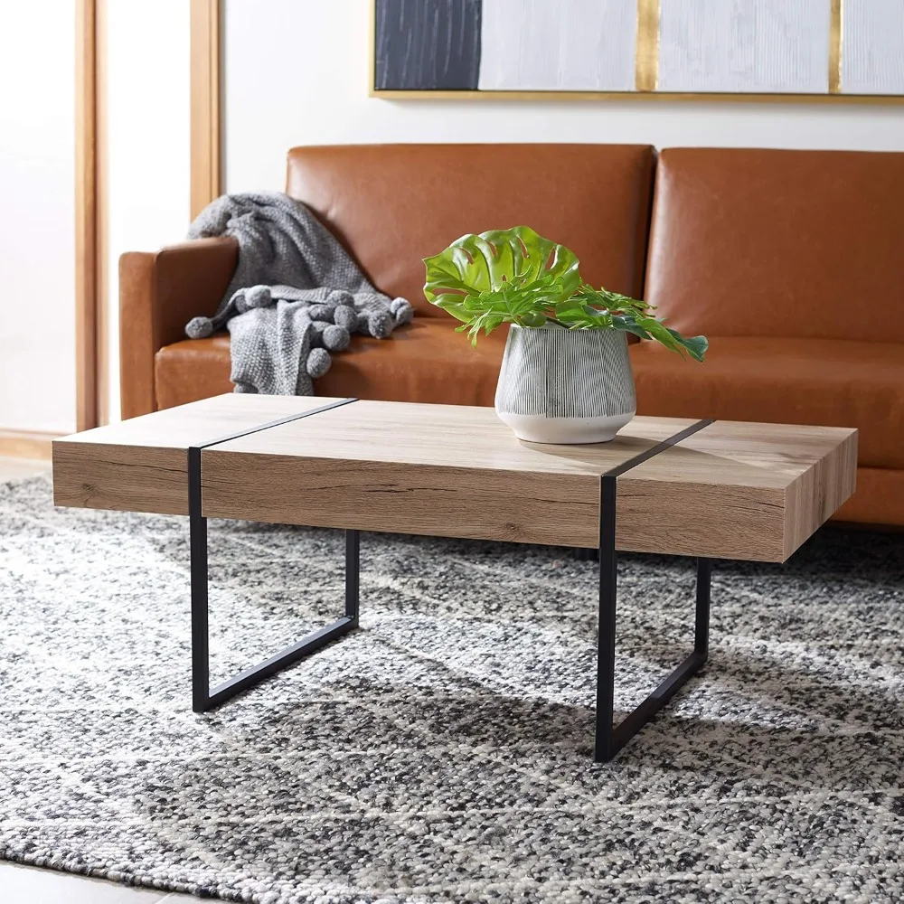 SAFAVIEH Home Collection Tristan Modern Rectangular Coffee Table COF7000B, 43.3