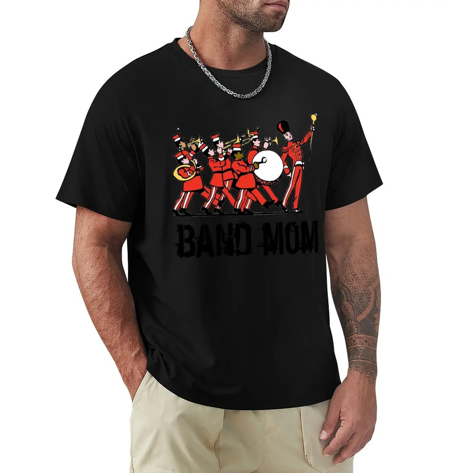 Marching Band - Band Parent Shirts - Band Mom T-shirt plus size tops vintage clothes slim fit t shirts for men