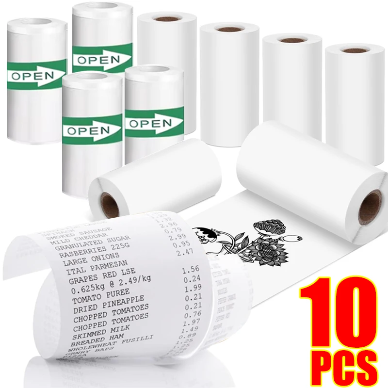 57*25mm Thermal Paper Mini Printer Paper Stickers Universal Self-adhesive Label Sticker For Phone Printing Picture Photo Printer