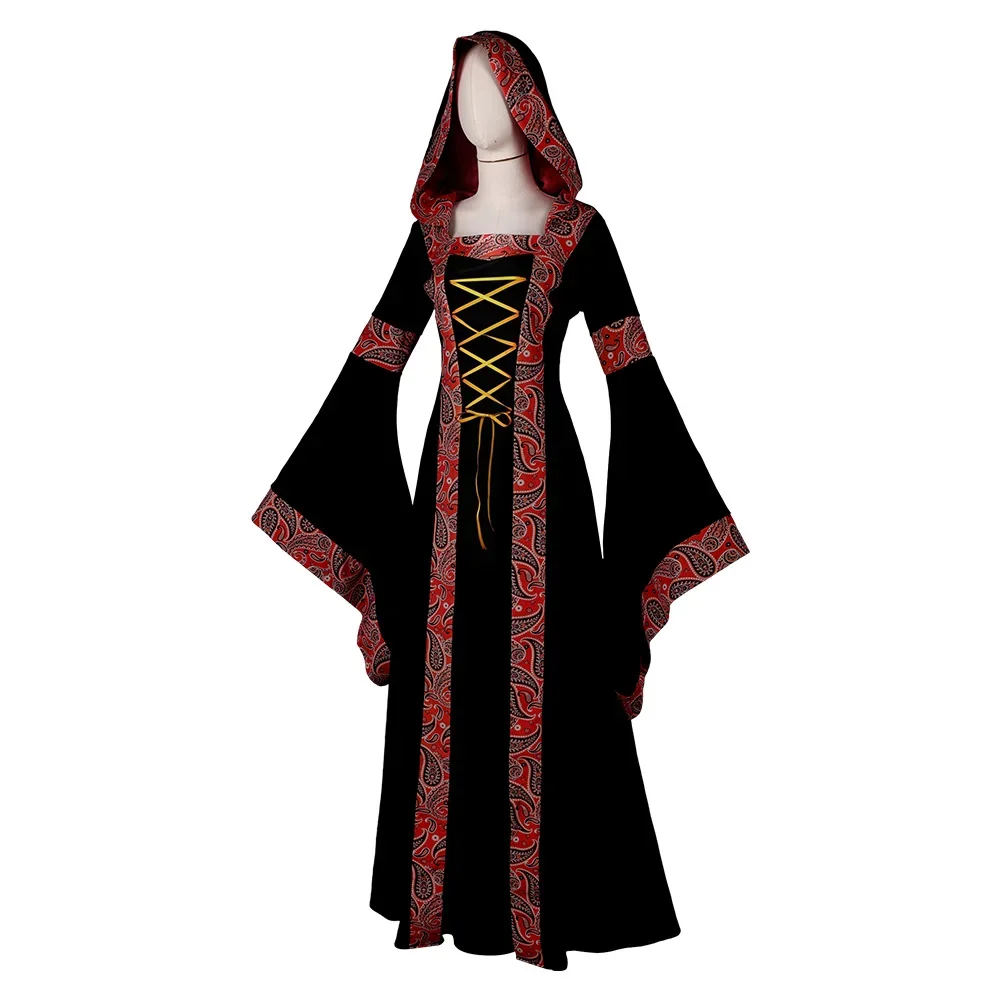 Medieval Vampires Witch Cosplay Fantasy Vintage Velvet Dress Victorian Renaissance Gothic Retro Stage Costume Women Outfits