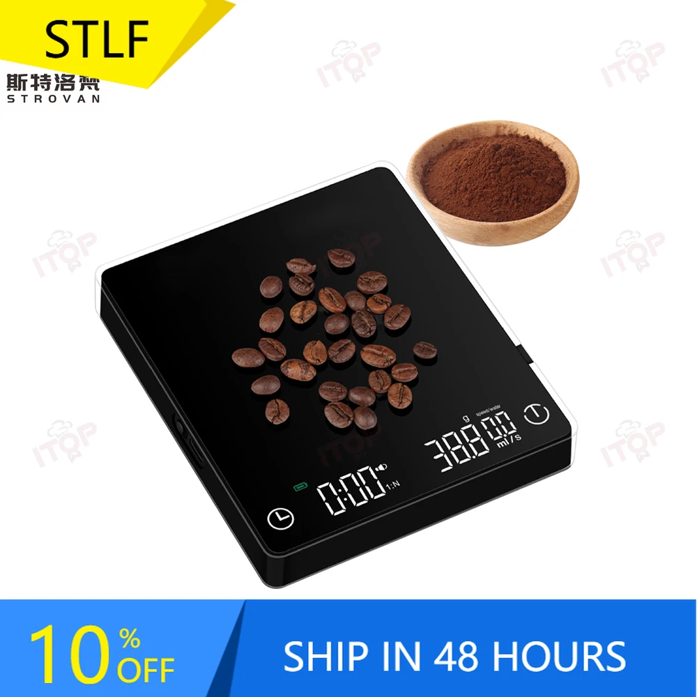 

STLF JW Wholesale Electronic Split Coffee Scale Kitchen Bean Weighing Digital Coffee and Tea Scale With Timer