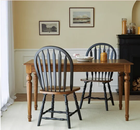 CQ- Mid Accent Style Classic Winsor Wood Chairs for Home Furniture Dining Kitchen Hotel Gym Hall Restaurant Use&