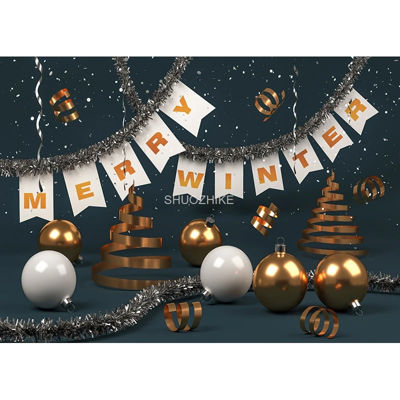 SHUOZHIKE Christmas Theme Photography Background Snowman Christmas tree Portrait Backdrops For Photo Studio Props DHT-03
