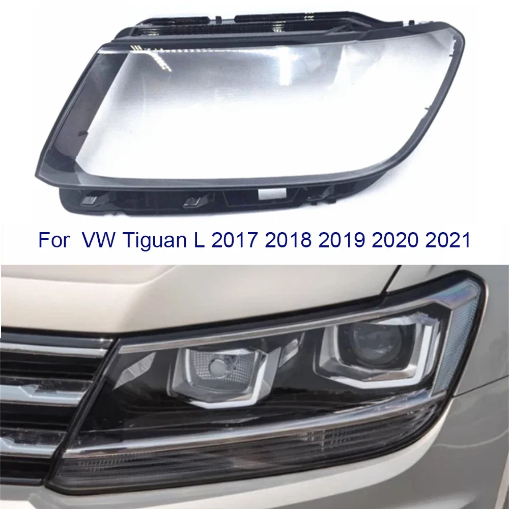 Auto Lamp Case For Volkswagen VW Tiguan L 2017 2018 2019 2020 2021 Glass Lens Shell Car Headlight Cover Light Caps