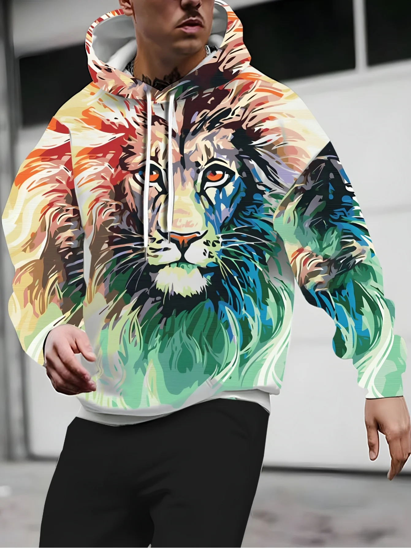 

Толстовка с животными, мужская толстовка с 3D геометрическим драконом, уличная одежда, пуловер с карманом кенгуру, мужская и женская толстовка, детская толстовка