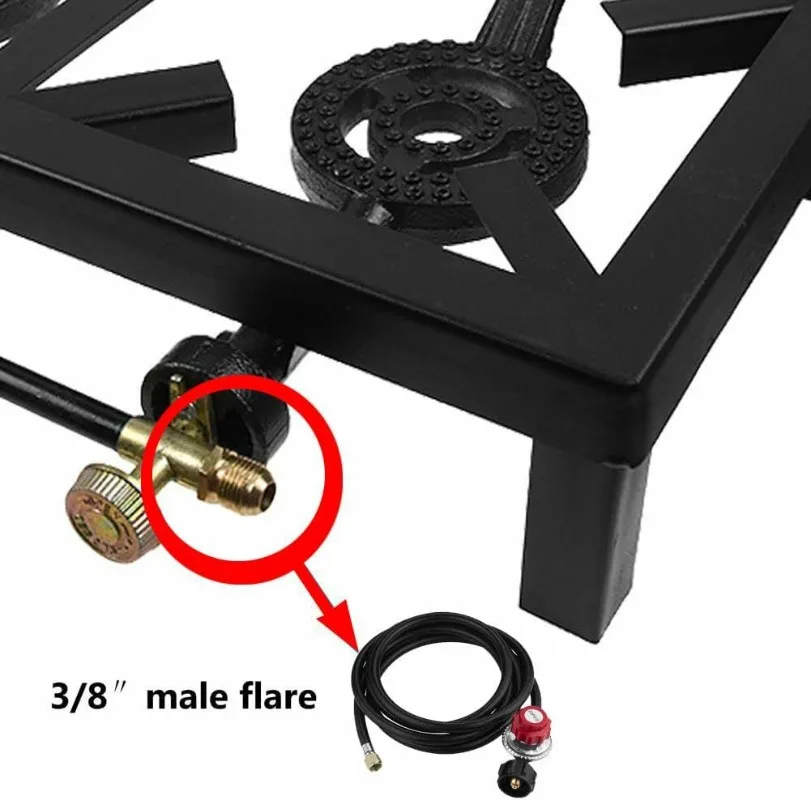 Nord America Australia EU Fuoco Stufa a doppia testa Stufa in ghisa con staffa Stufa butano ad alta potenza Forno a gas da giardino esterno