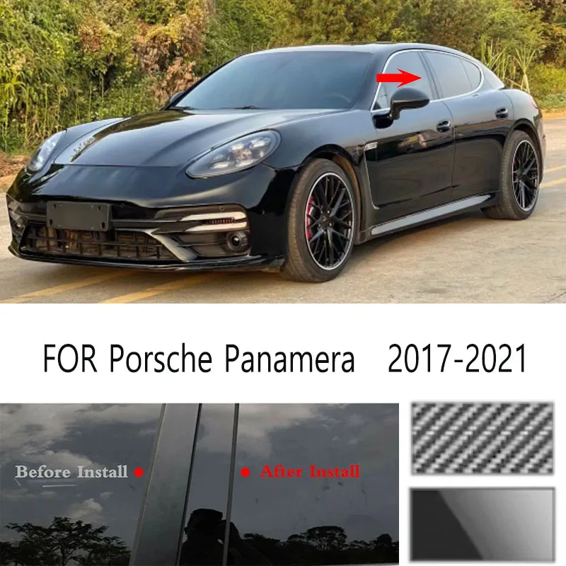 

For Porsche Panamera 2017-2021 Glossy Black Window Door Column B C Pillar Post Cover Trim Auto Sticker Styling