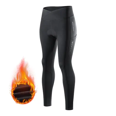 WOSAWE महिलाओं के लिए साइकलिंग पैंट, विंटर MTB बाइक लेगिंग्स, गर्म ऊनी स्पोर्ट्स ट्राउज़र, 3D पैडेड लंबी पैंट, रिफ्लेक्टिव 10 best sales हल्के बैंगनी रंग की पैंट - №6