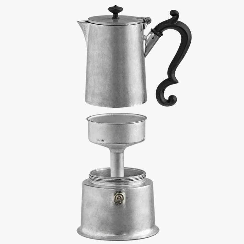 Retro Italian Moka Pots Aluminum Alloy Hand Brewed Coffee Utensil Outdoor Concentrated Extraction Pot Coffee Accessories Jug