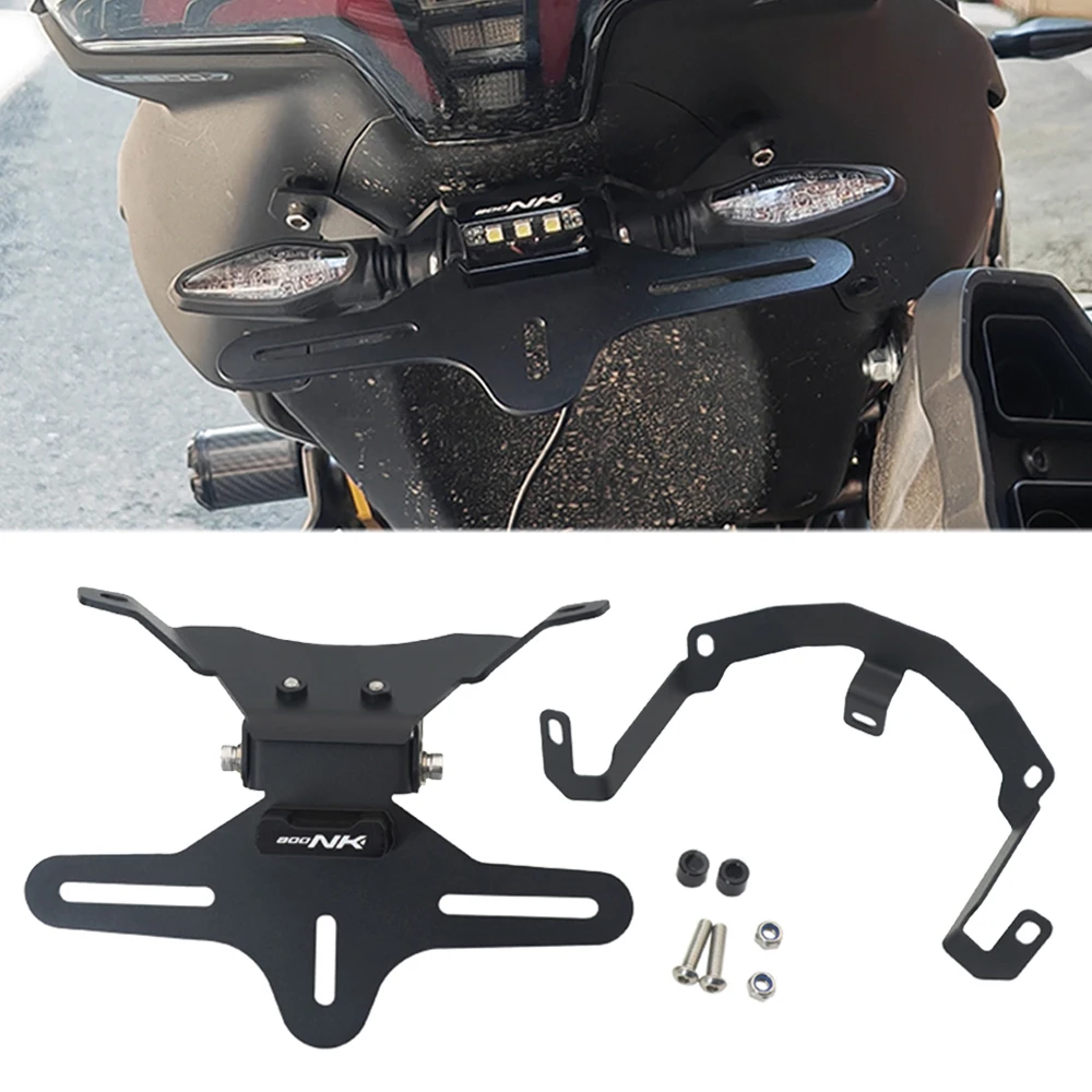 

Motorcycle Rear Foldable Short Tail Stock License Plate Light Tailstock Holder Bracket Kit FOR CFMOTO CF800NK 800NK 800 NK 2023