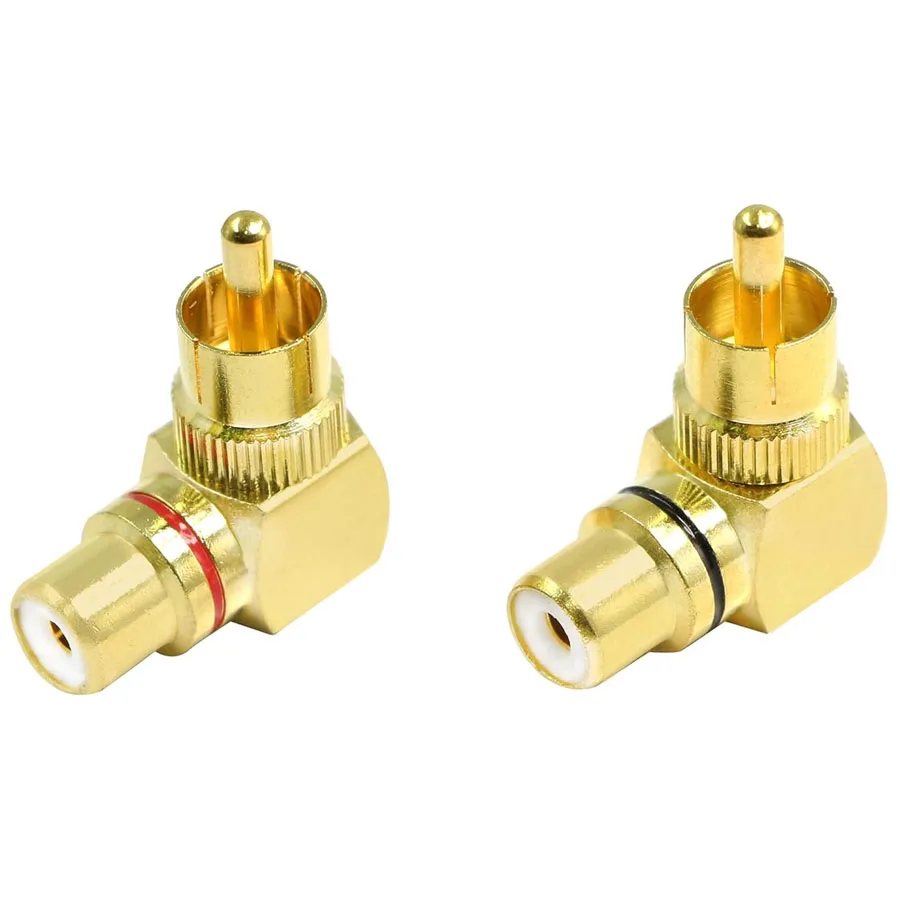 2 STKS RCA Adapter Vergulde AV Splitter 1 Man naar 2 Vrouwelijke Connector voor Home Theater Speaker Audio Video Apparatuur, F-TYPE