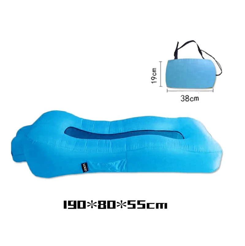 Portable Direct Outdoor Beach Lazy Inflatable Couch Air Lounger Sofa Bed Fast Inflatable Folding Camping Sleeping Bag