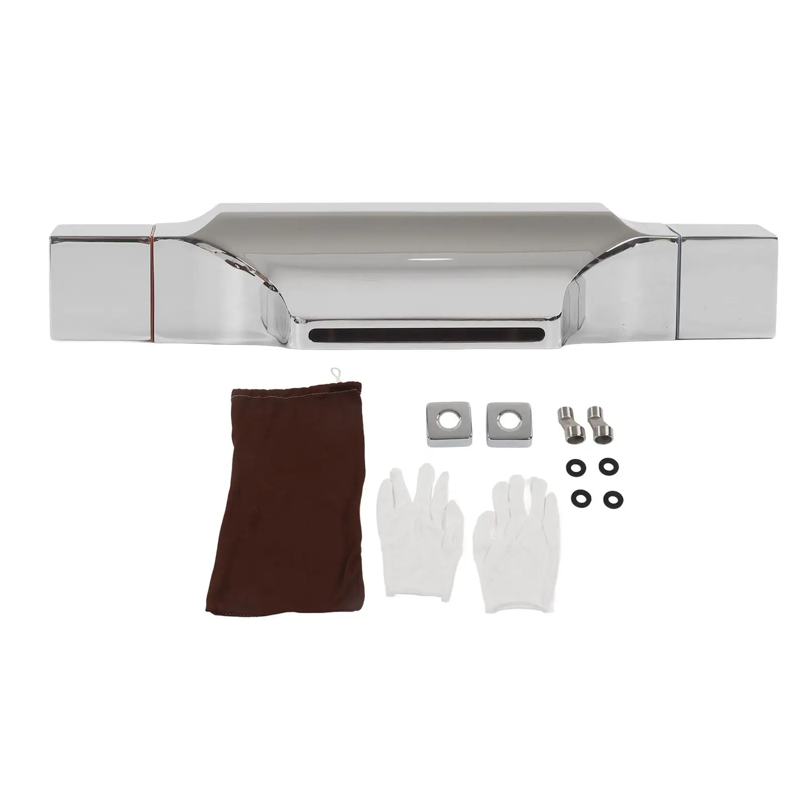 Wall-Mounted Copper Bathroom Faucet with Double Control Switch & Splash-Free Design – Includes Gloves for Easy Use