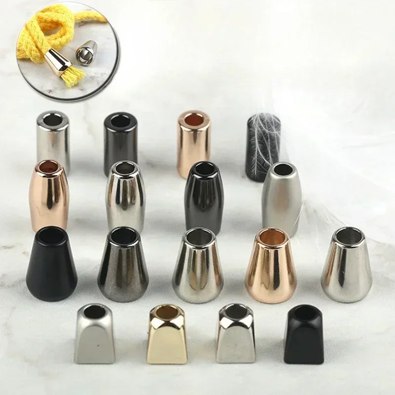 10pcs Metal Cord Stoppers Smooth Zinc Alloy Tracksuit Down Jackets Cord End DIY Apparel Sewing Supplies