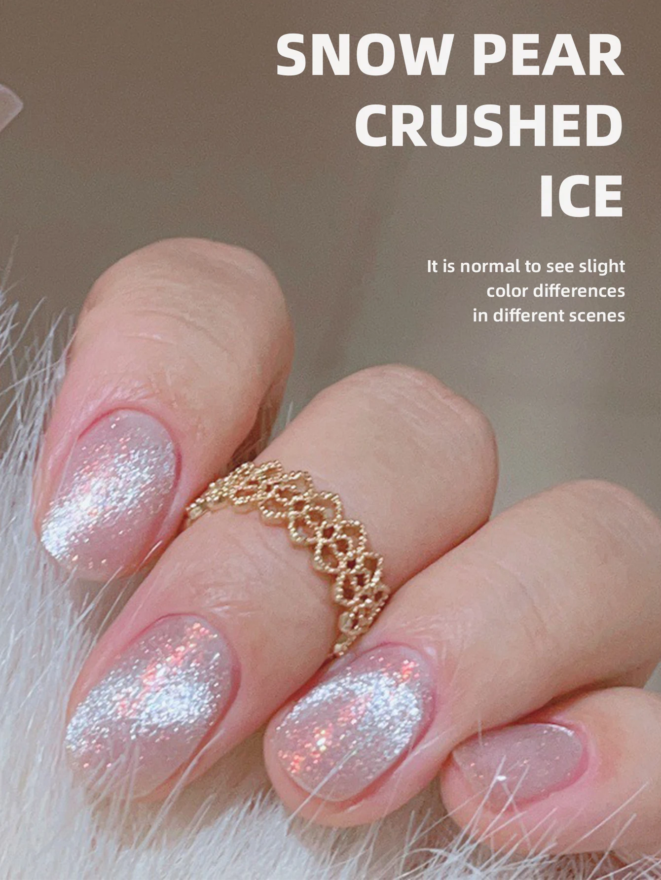 15 ml Snow Pear Crushed Ice Cat Eye Gel-Nagellack, glänzendes, blasenfreies UV/LED-Schnelltrocknungsgel, geeignet für Nail Art DIY Design – Detail 4