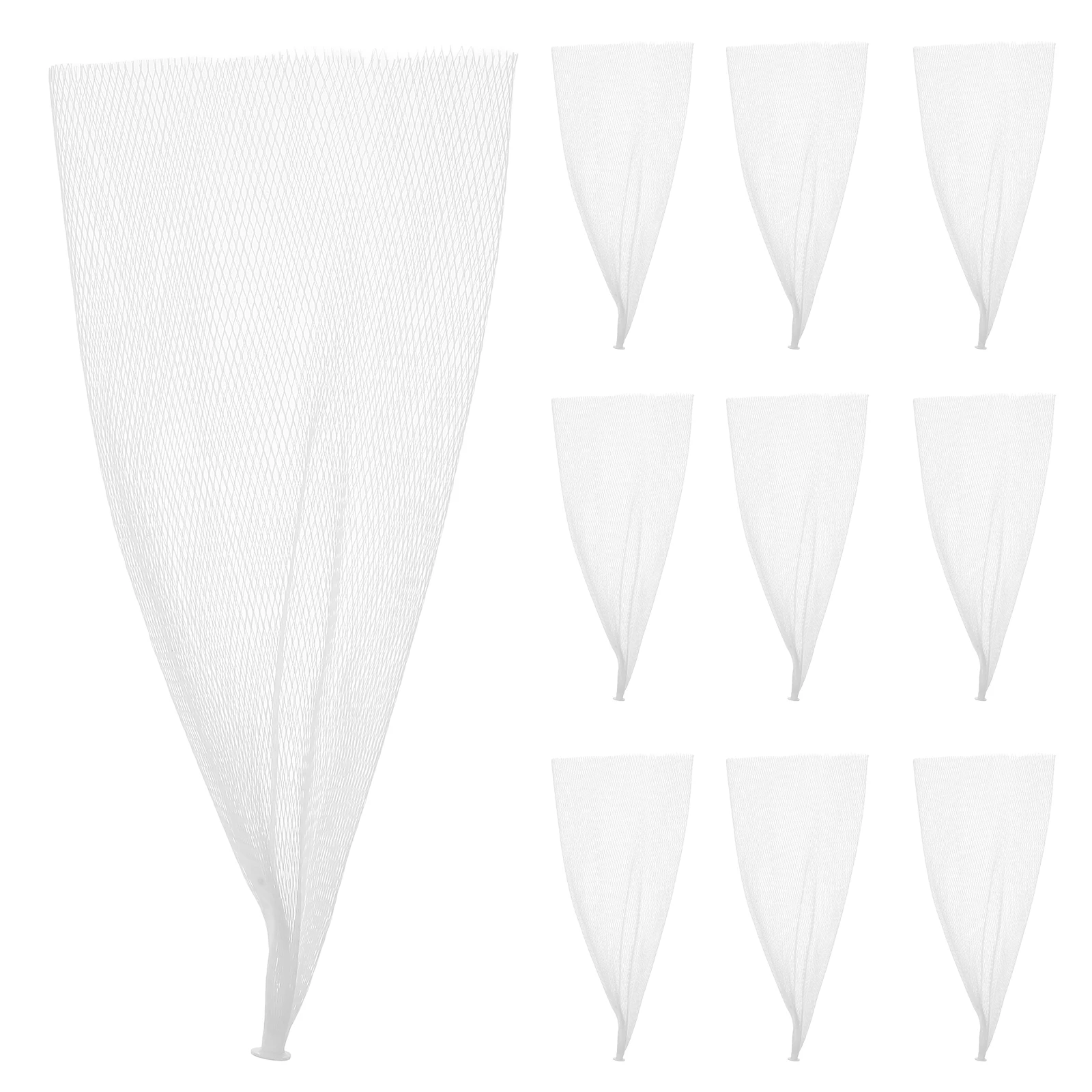 

100 pcs Garlic Ginger Storage Mesh Bags Thickened Elastic Produce Kitchen Sack Breathable Longlasting Multifunctional