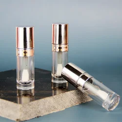 7ML Round Silver Transparent Bottle Lip Glaze Tube Empty Lipstick Lip Gloss Tubes Lip gloss Bottle With Brush Lipstick Tubes