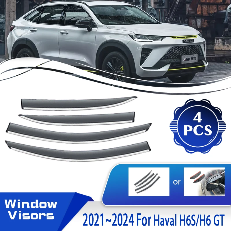 

For Great Wall Haval H6S H6 GT III MK3 2021 2022 2023 2024 Sun Visor Deflector Car AwningsWindow Weathershields Auto Accessories