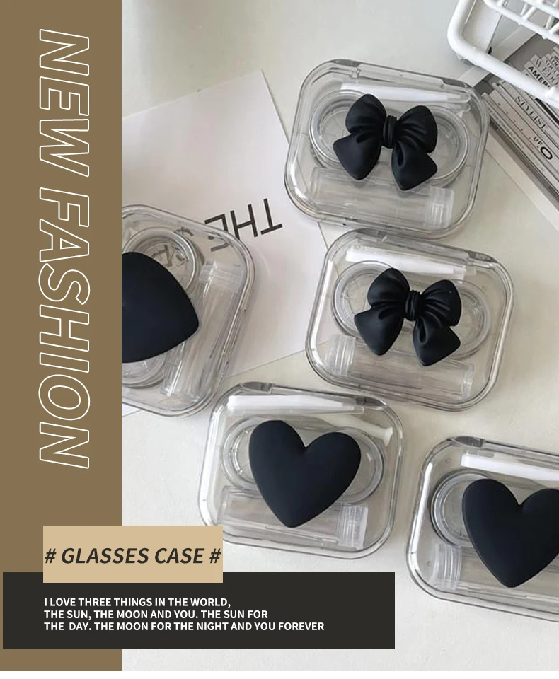 Niedliches Kontaktlinsen-Etui-Set 5-in-1 Kontaktlinsen-Aufbewahrung Reise-Tragbares Augenkontaktlinsen-Etui für Täglichen Outdoor-Gebrauch – Detail 1