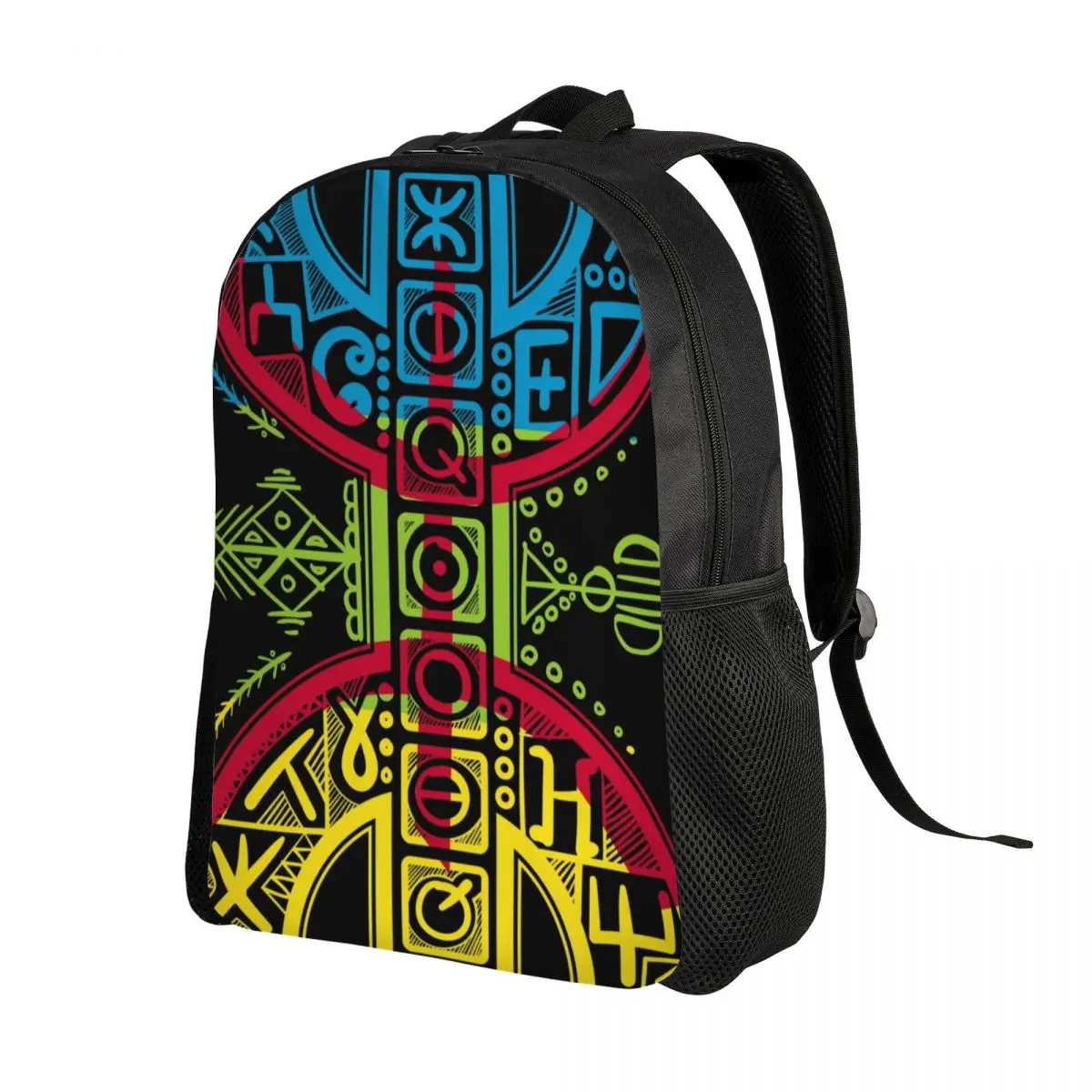 

Berber Flag With YAZ Amazigh Symbol Proud Tamazight People Laptop Backpack Bookbag School Students Kabyle Carpet Morocco Bags