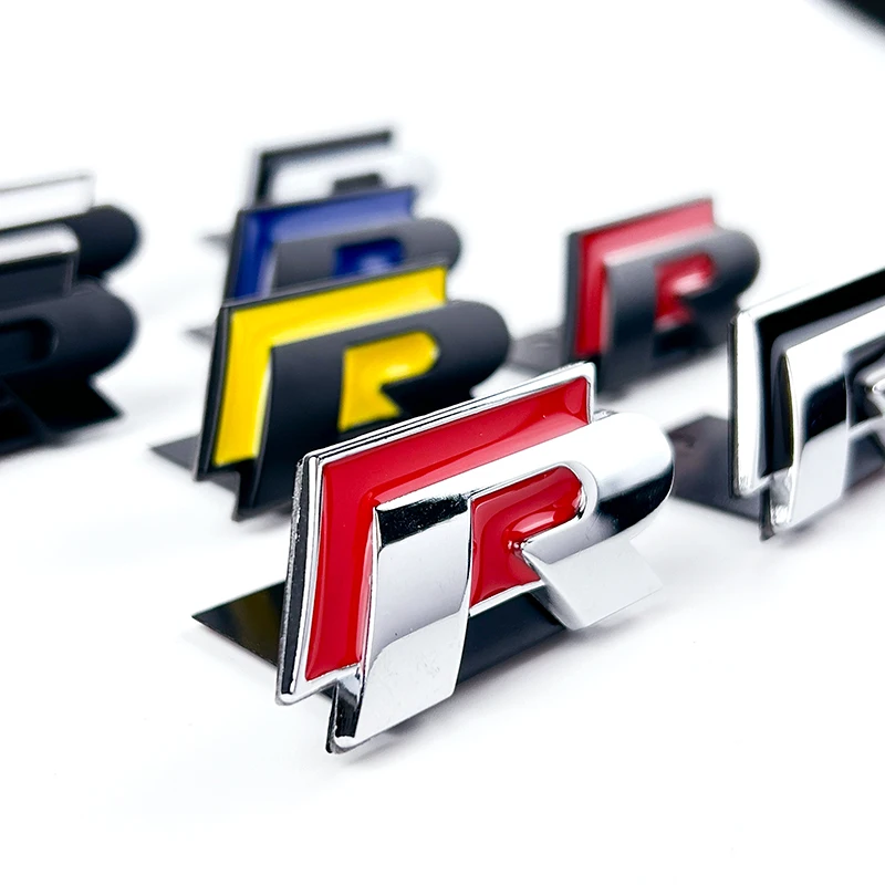 

3D Metal R Badge Car Grill Emblem Stickers Decal For VW Volkswagen Jetta Bora Candy Golf Sagitar Magotan Polo Lavida Santana