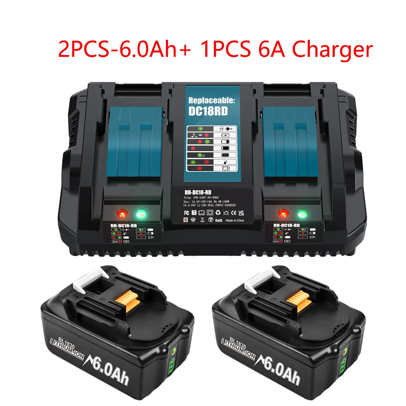 Voor Makita 18 V BL1830 9000 Mah Vervangende Batterij Compatibel Voor BL1860 BL1850 BL1840B BL1830B Power Tool Oplaadbare Batterij