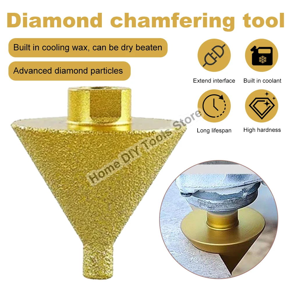 

M10/M14 Diamond Chamfer Drill Bit Tapered Engraving Cutting Opener Chamfering Tool for Granite Marble Tiles Stone Cutting