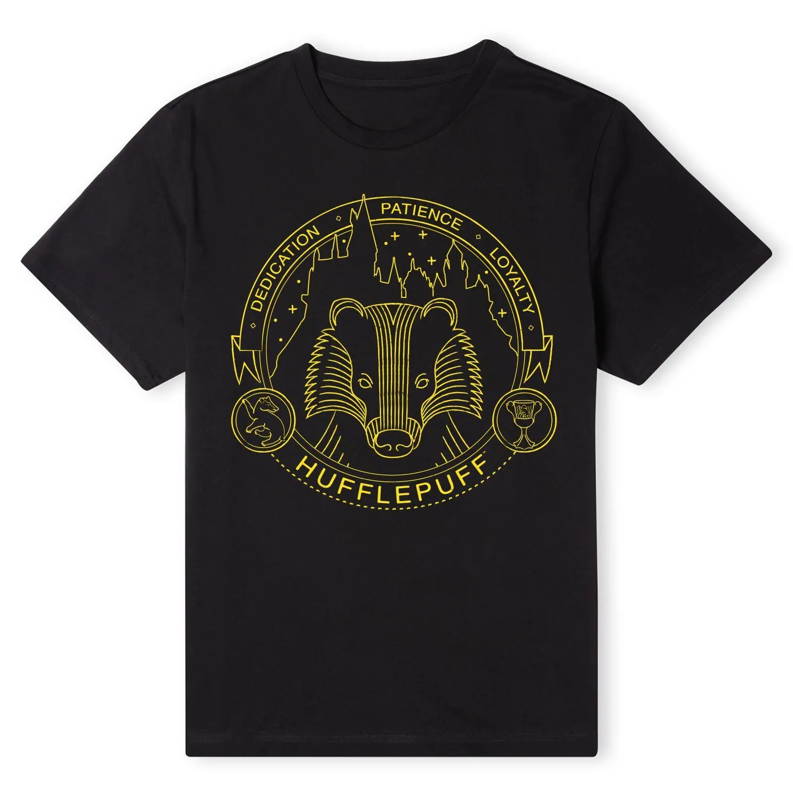 

2024 Men Harry Hufflepuff Badger Badge Potters T-shirt Casual T Shirt Graphic Summer Short Sleeves 100% Cotton S-3XL