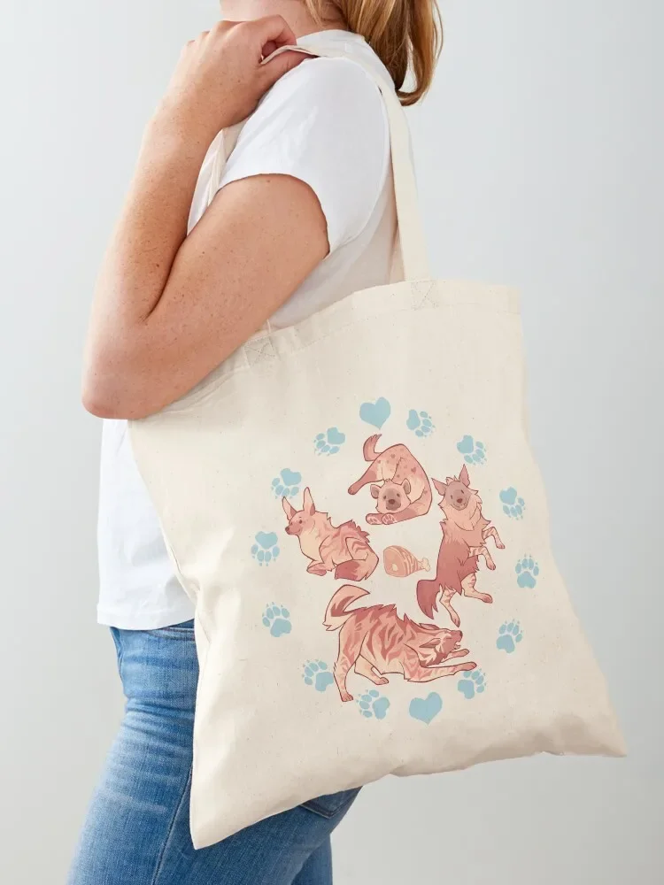 

Hyenas in cerulean Tote Bag Canvas bag university shopper bag Cloth bags Eco