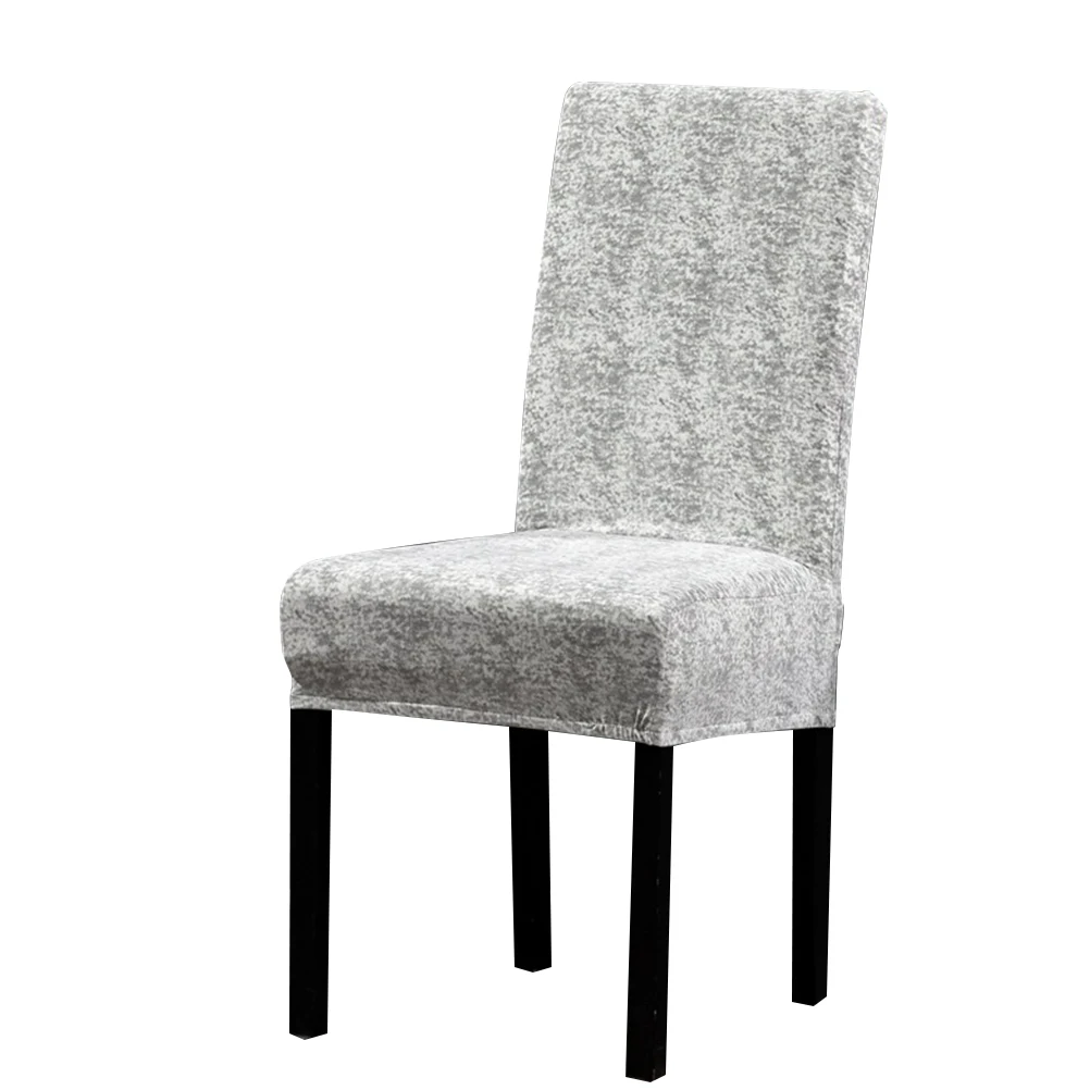 

Elastic Stretchy Chair Cover Macaron Grey for Hotel Party Office Banquet Removable Seat Protector Stretchy Chair Cover