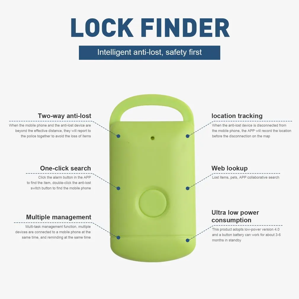 Smart GPS Tracker Wireless Finder Locator Alarm Anti-lost Sensor Tracking Device Electronic Phone Keys Kids Wallet Pets Locators
