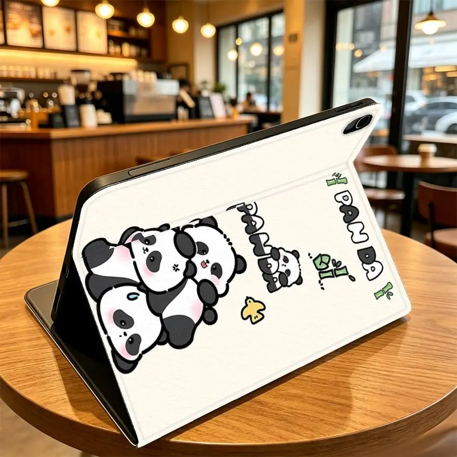 Strawberry Two Panda Art Case for Apple iPad Pro11 13 Air 11 13 M4 M3 M2 A16 2026 10th 7/8/9th With Pencil Holder Air 4/5/6th