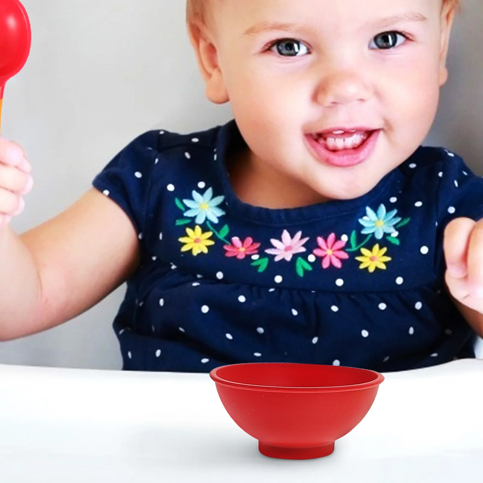 

8 шт. силиконовые миски для кормления малышей с круглыми краями, безопасные нетоксичные детские принадлежности, силиконовые тренировочные тарелки