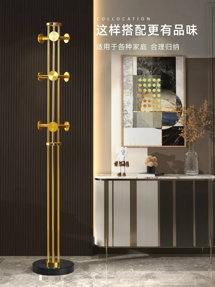 Light hanger floor bedroom Internet celebrity vertical stainless steel coat rack Modern simple home coat rack rack