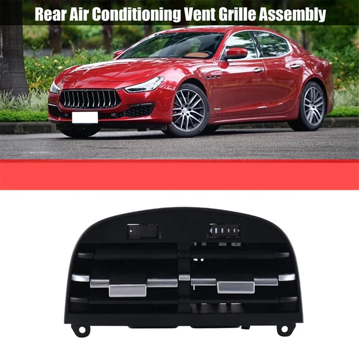 670021523   Conjunto traseiro da grade de ventilação da c.a. do ar condicionado para maserati ghibli 2014-2020 a/c tampa da saída de ventilação
